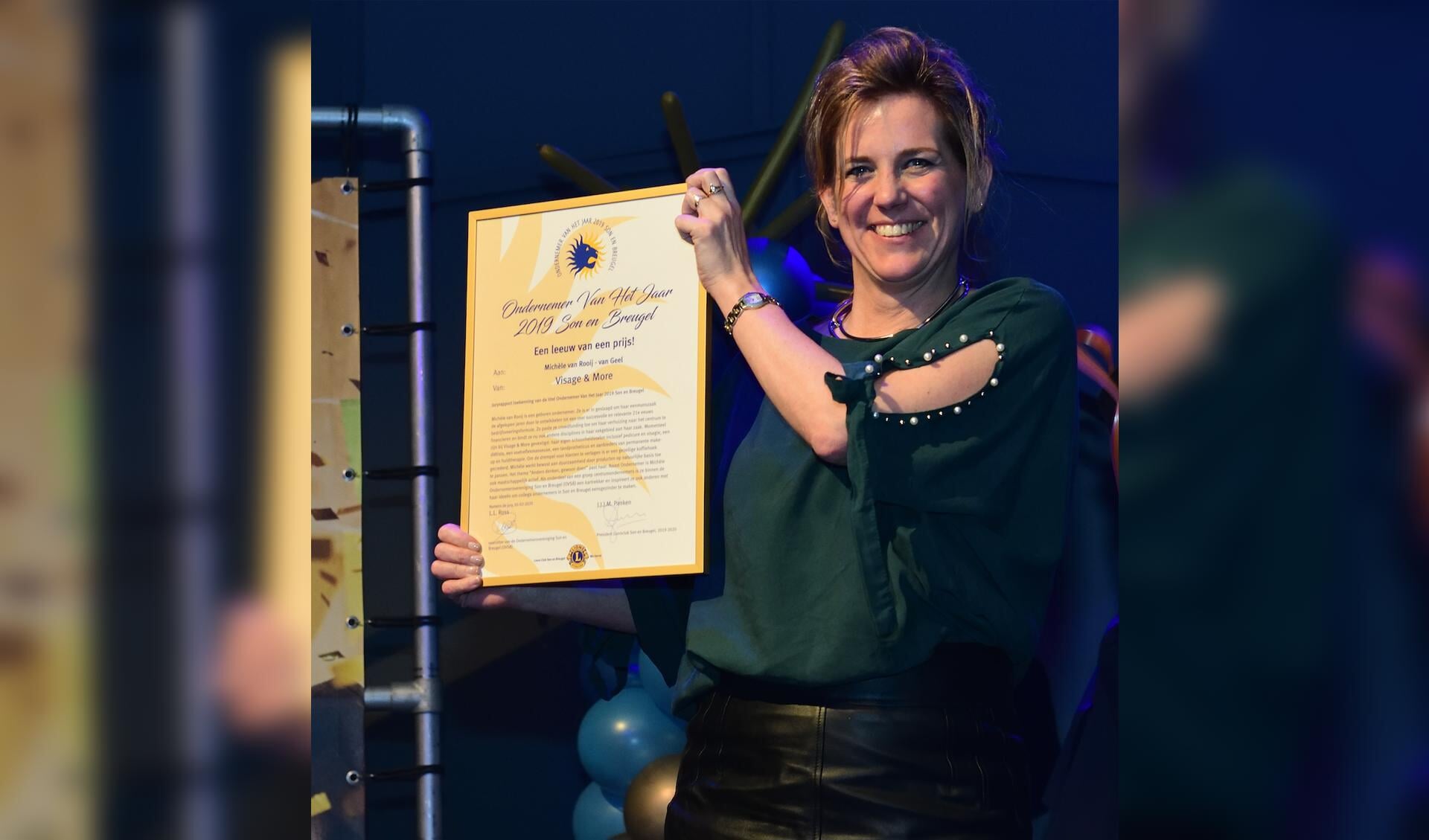 Michèle van Rooij werd uitgeroepen tot Ondernemer van het Jaar Son en Breugel in 2019 (archieffoto)