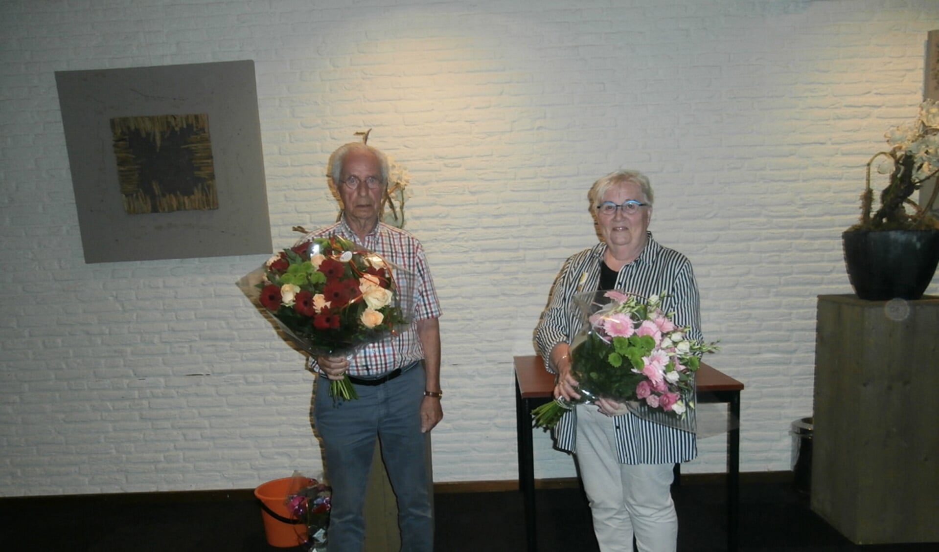 Hein en Marijke werden in het zonnetje gezet ter gelegenheid van hun veertigjarig lidmaatschap