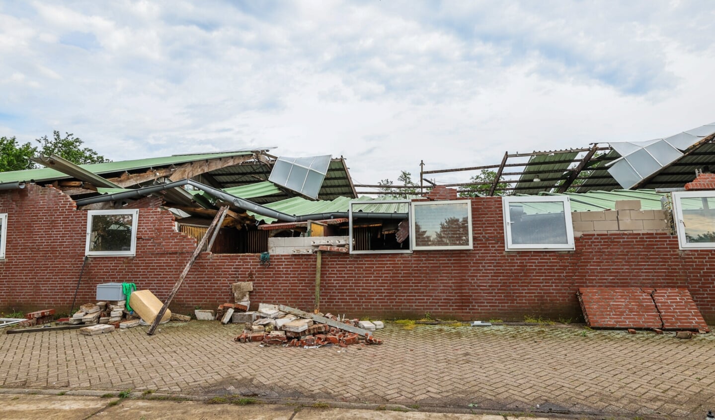 De schade na de storm