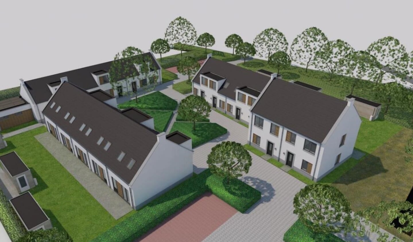 De geplande nieuwbouw op Houtens