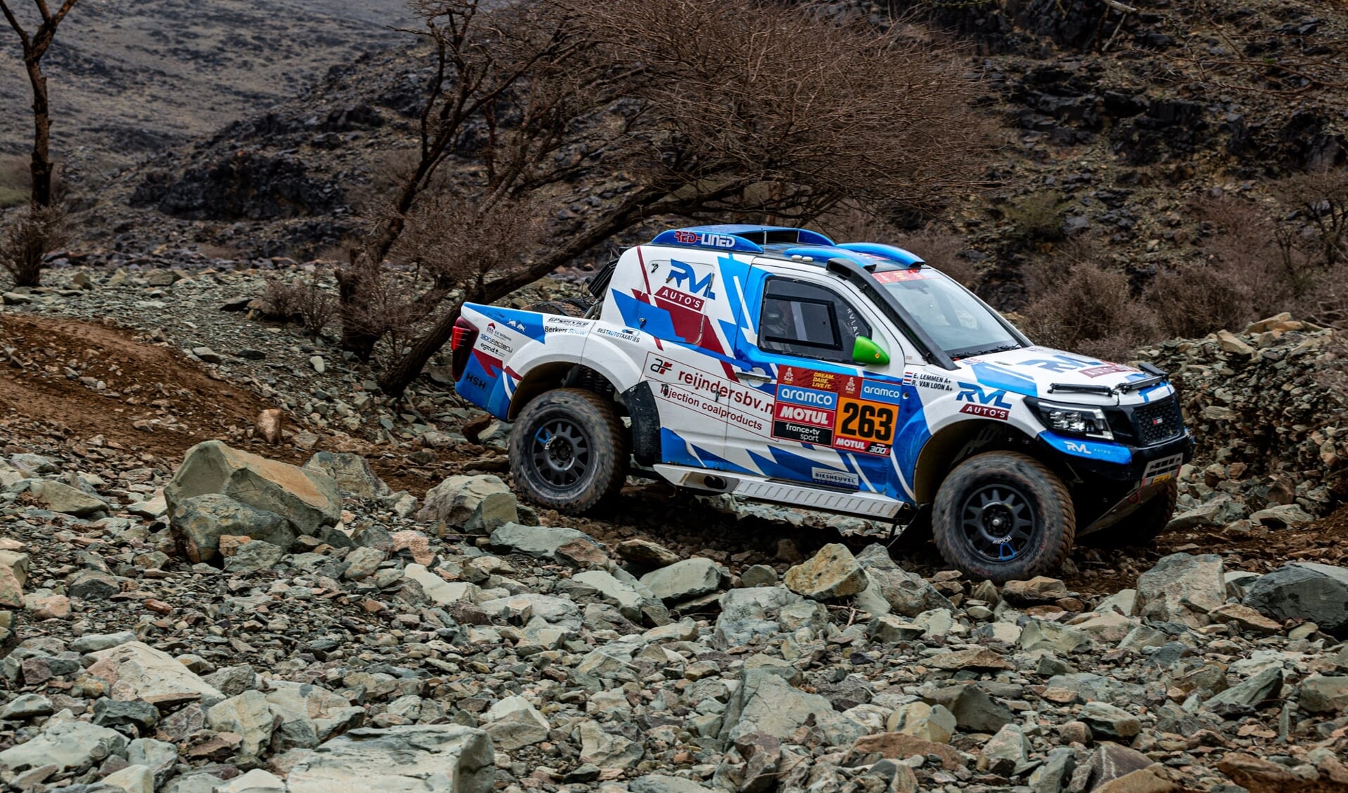 De eerste week van de Dakar Rally zit erop voor Ronald van Loon en Erik Lemmen