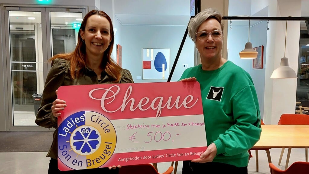 Ladies' Circle overhandigd een cheque van € 500,- aan Stichting Met je hart
