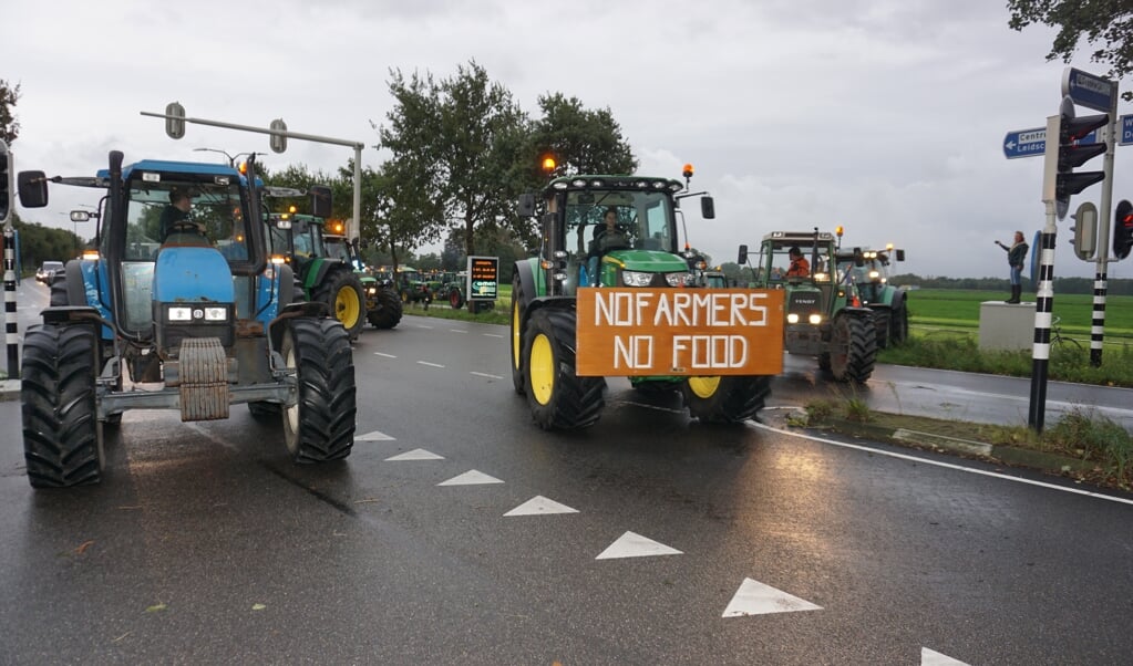 Boerenprotest vanaf de Cathrina's Hoeve in Voorschoten. Foto's: VSK