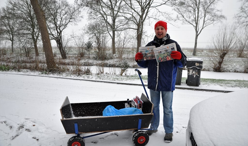 Door weer en wind op pad met de Voorschotense Krant