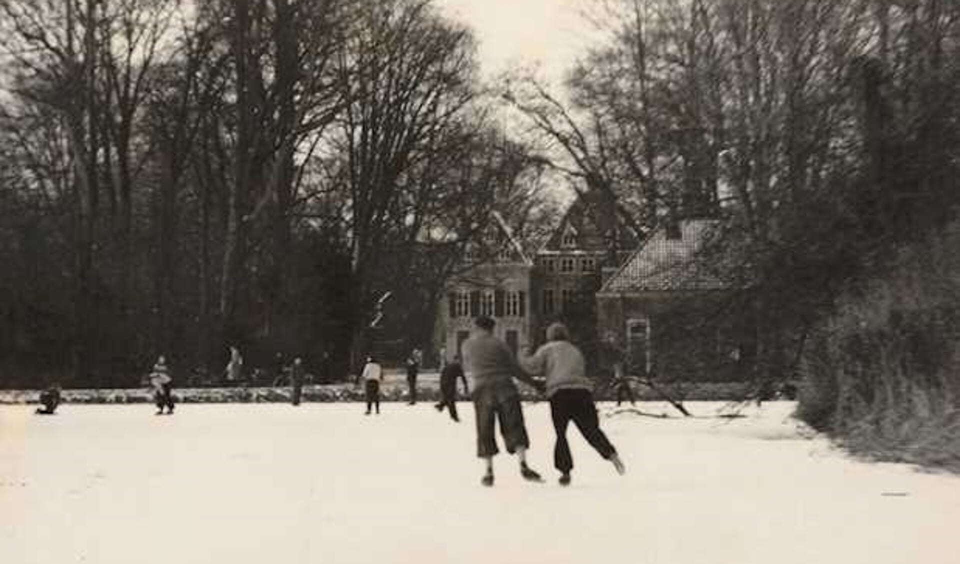 Schaatsers op Duivenvoorde. Foto: Kasteel Duivenvoorde