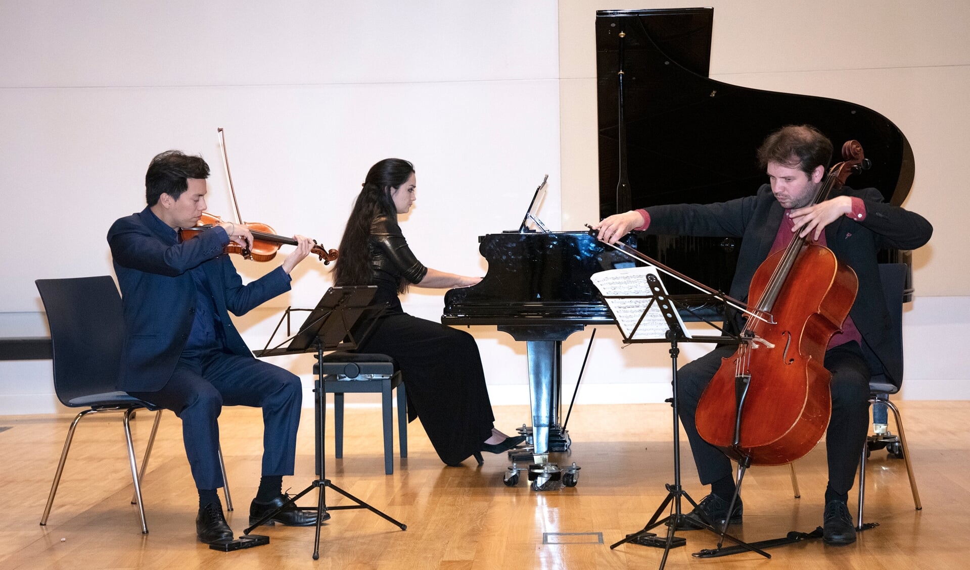 Trio 258 trad afgelopen vrijdag met veel succes op in de Dorpskerk. 