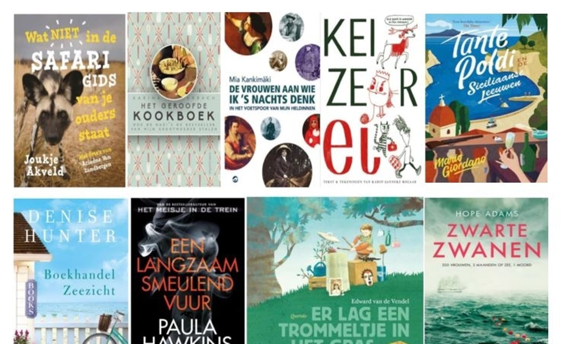 Hanneke de Waal van bibliotheek Voorschoten heeft weer tien toppers op een rij gezet. Alle boeken zijn natuurlijk te leen bij de bieb aan de Wijngaardenlaan 4. Meer informatie op obvw.nl.