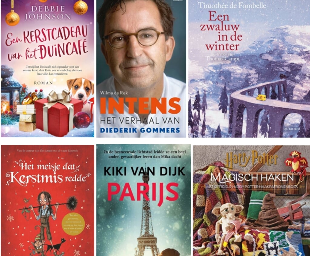 Hanneke de Waal van de Bibliotheek Voorschoten zocht weer tien prachtige boeken uit om in de kerstvakantie te lezen. Uiteraard zijn alle boeken te leen in de bibliotheek. Foto: PR