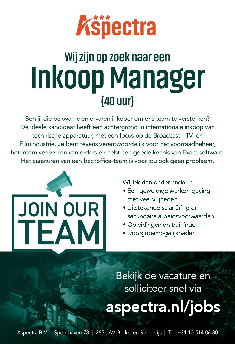 Vacature: Vacature Inkoopmanager - Aspectra B.V.