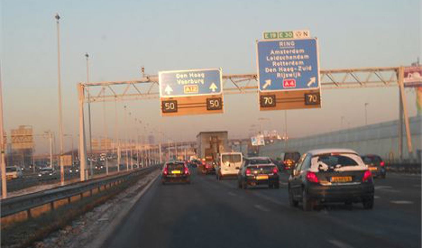 Protesten tegen het verhogen van de snelheid op de A12 (foto:Bakker Communicatie)