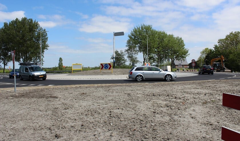 De nieuwe rotonde Meerlaan / N206 (foto: Dick Janssen).