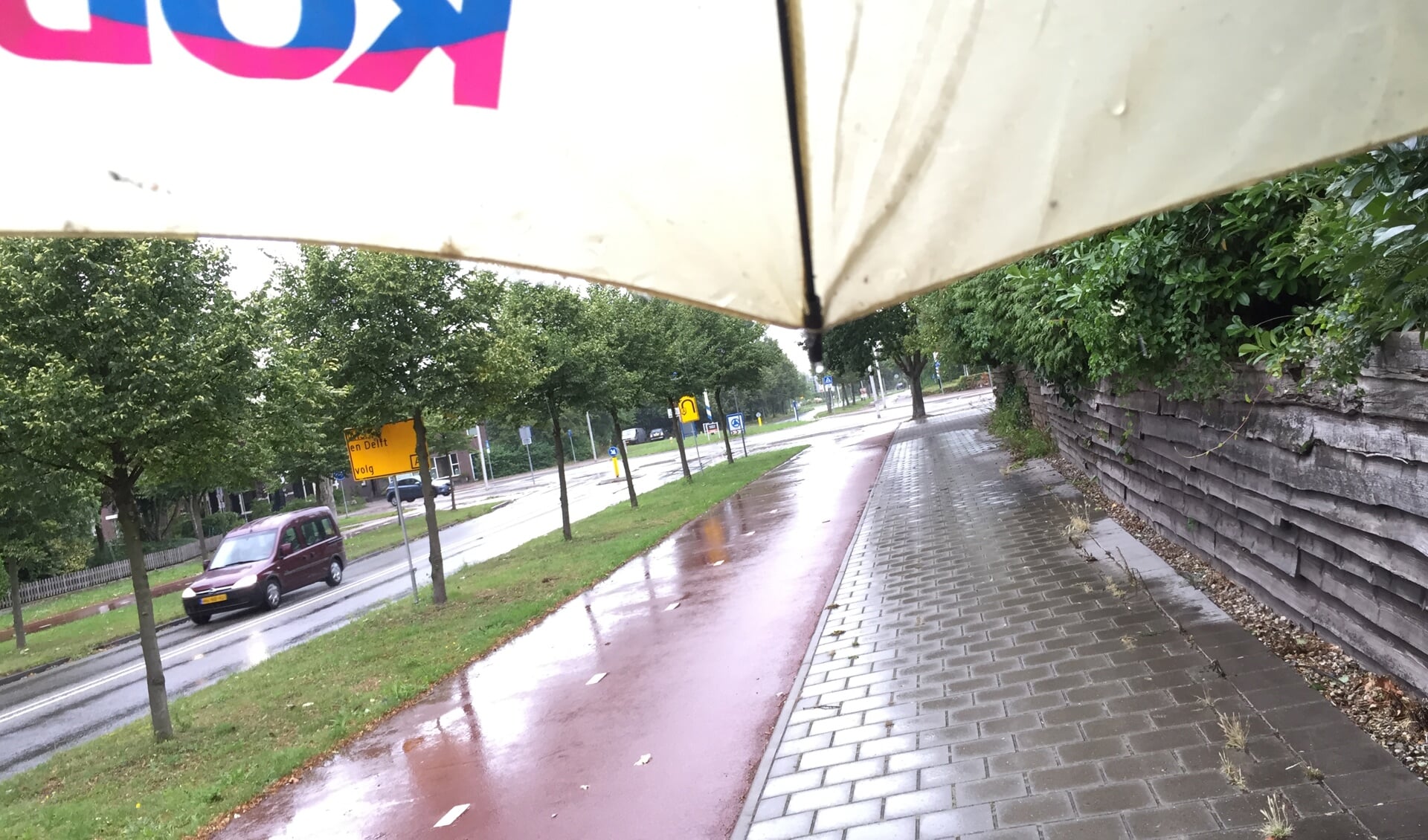 Onder moeders paraplu. Foto: Martijn Mastenbroek