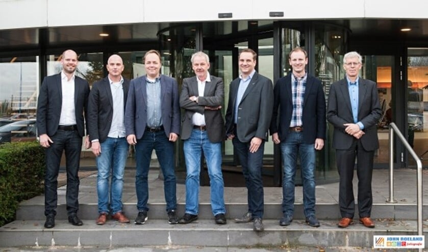 De genomineerde ondernemers op een rij voor de Innovatieprijs NBE Zoetermeer. (foto John Roeland)