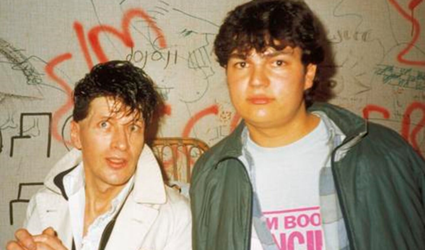 Herman en muziekjournalist Marcel Mulhuyzen uit Pijnacker.
