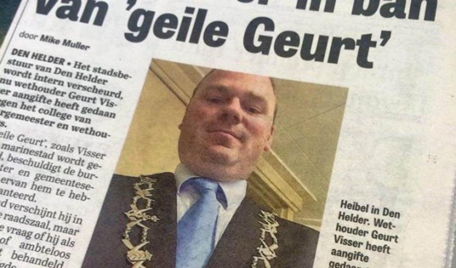 De Nootdorper werd door zijn vermeende escapades op het gemeentekantoor van Den Helder in de media al snel 'Geile Geurt' genoemd.