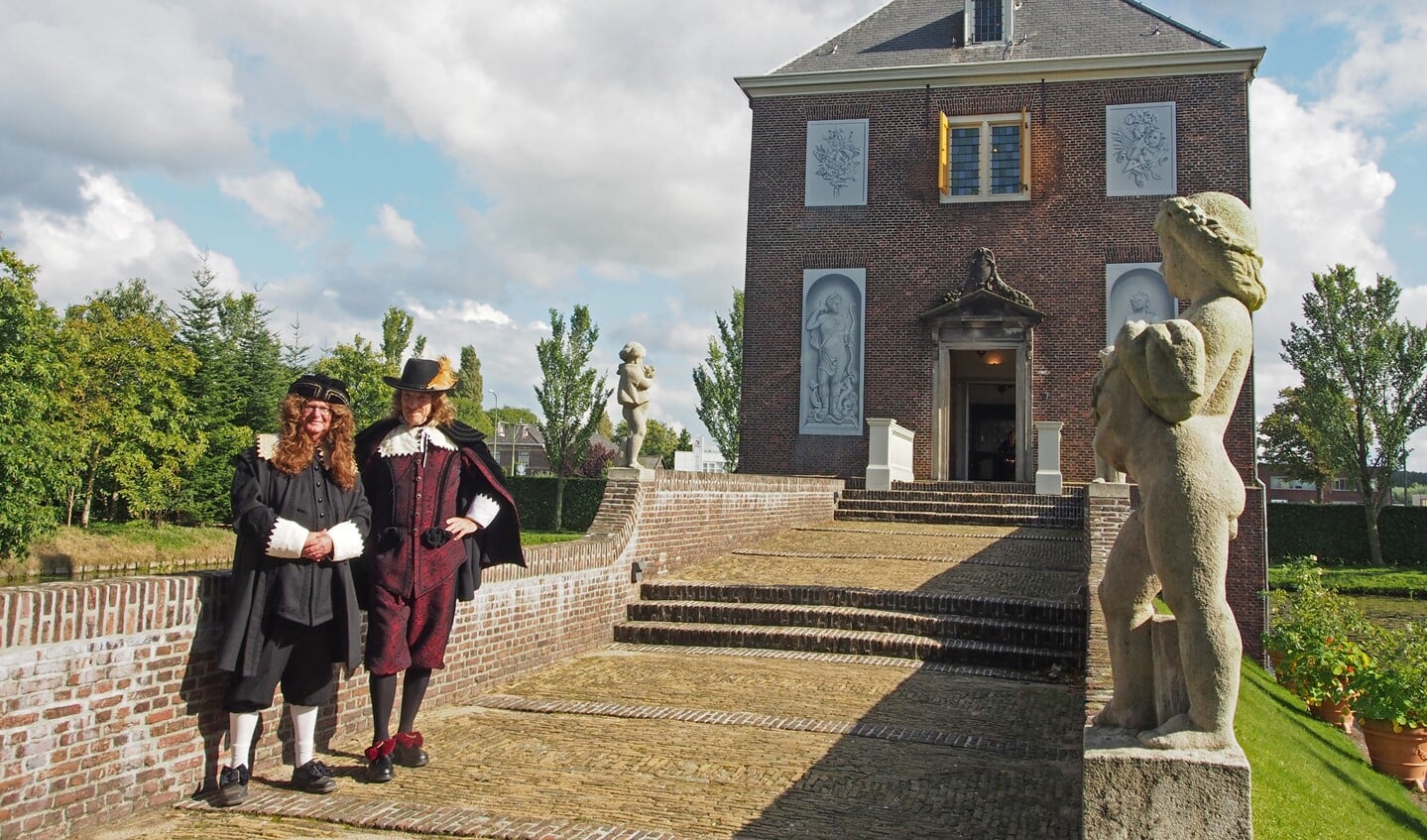 Constantijn en Christiaan Huygens bij Huygens'Hofwijck (foto: Marianne Knijnenbur).