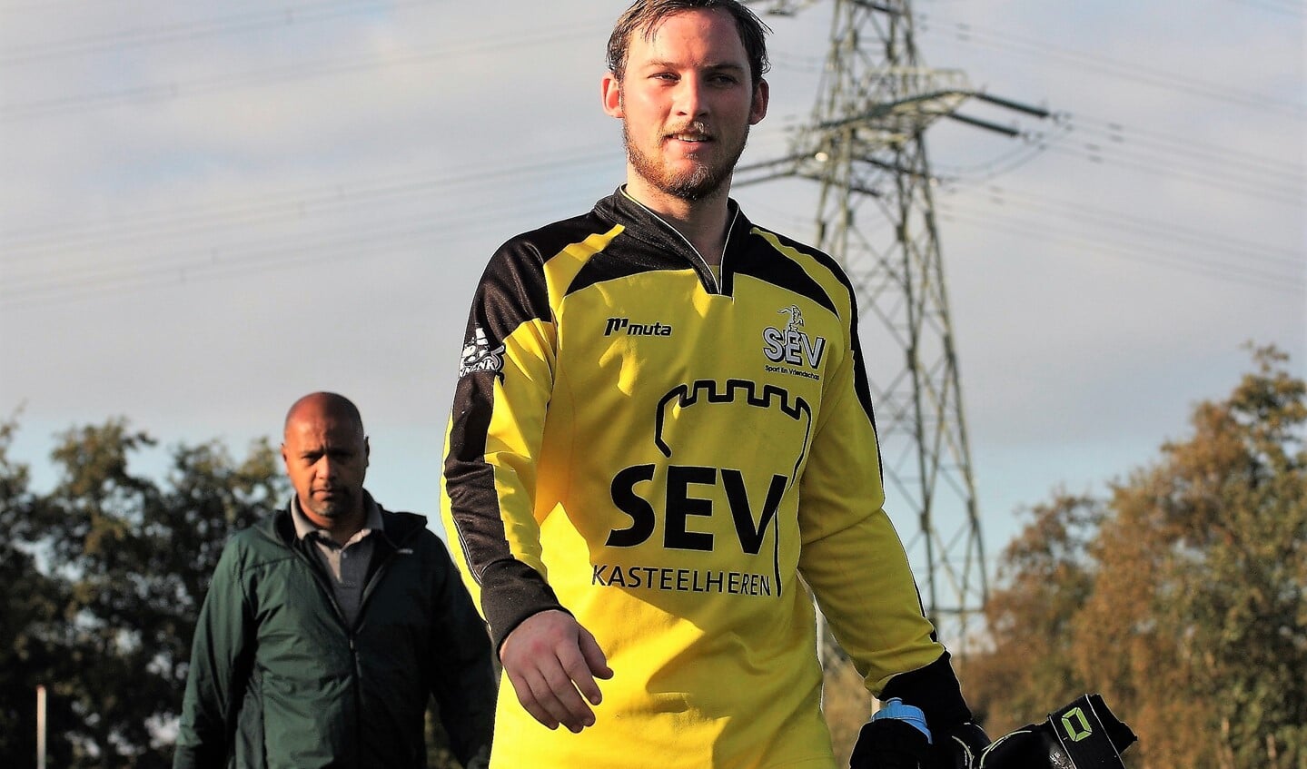 Keeper Jeroen Meulink (SEV) pareerde de spaarzame tegenstoten bekwaam (foto: AW).