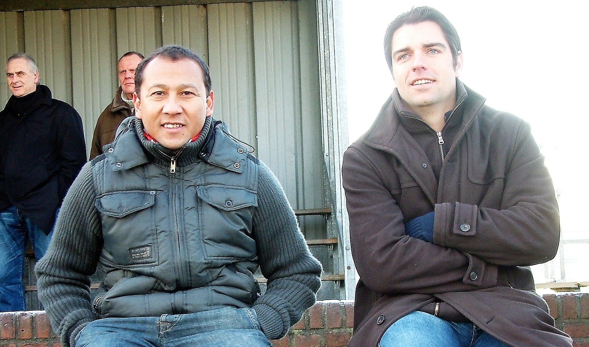 Harold Tjaden & Haico Herbert bij Wilhelmus winterstop 2010-2011 (archieffoto: AW).