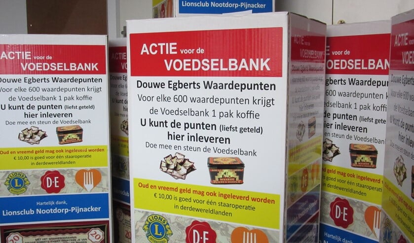 De inzamelboxen zijn te vinden in de supermarkt.