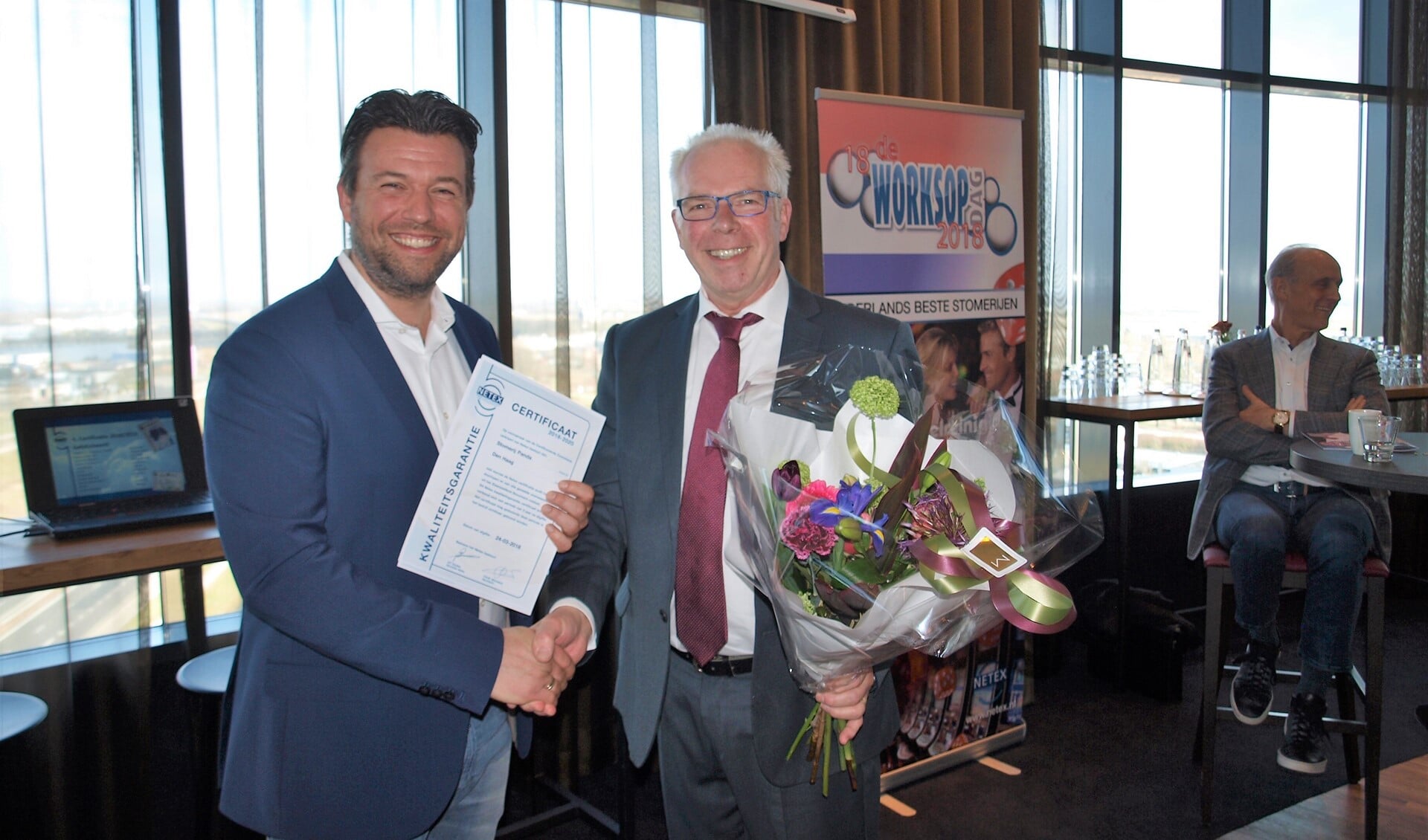 Dhr. Dennis de Beer (l.) en dhr. Tom Goutier, voorzitter van de branchevereniging NETEX (foto: pr).