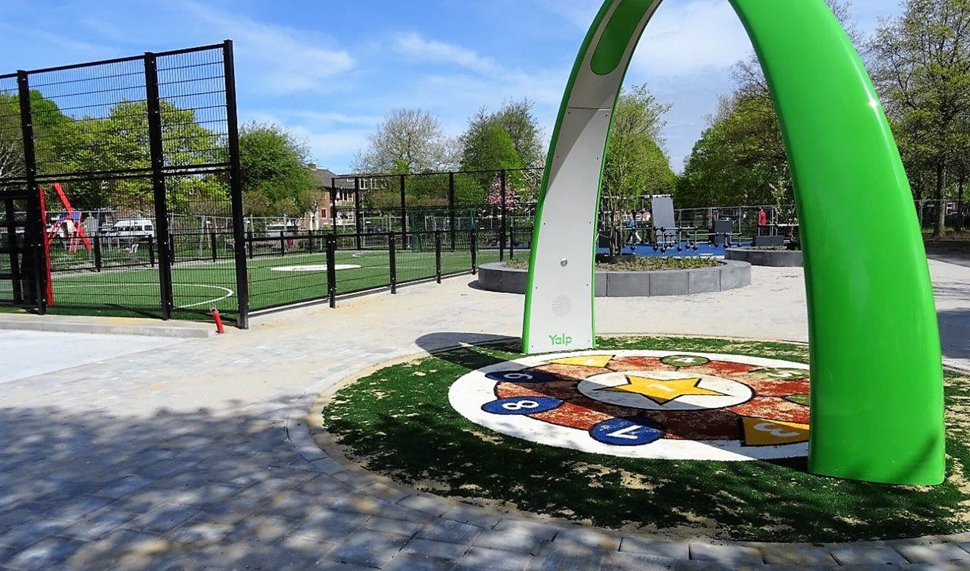 De nieuwe Krajicek Playground in het Corbulopark aan de Van Lodensteijnstraat (naast school De Parachute) in Voorburg (foto: Ap de Heus).