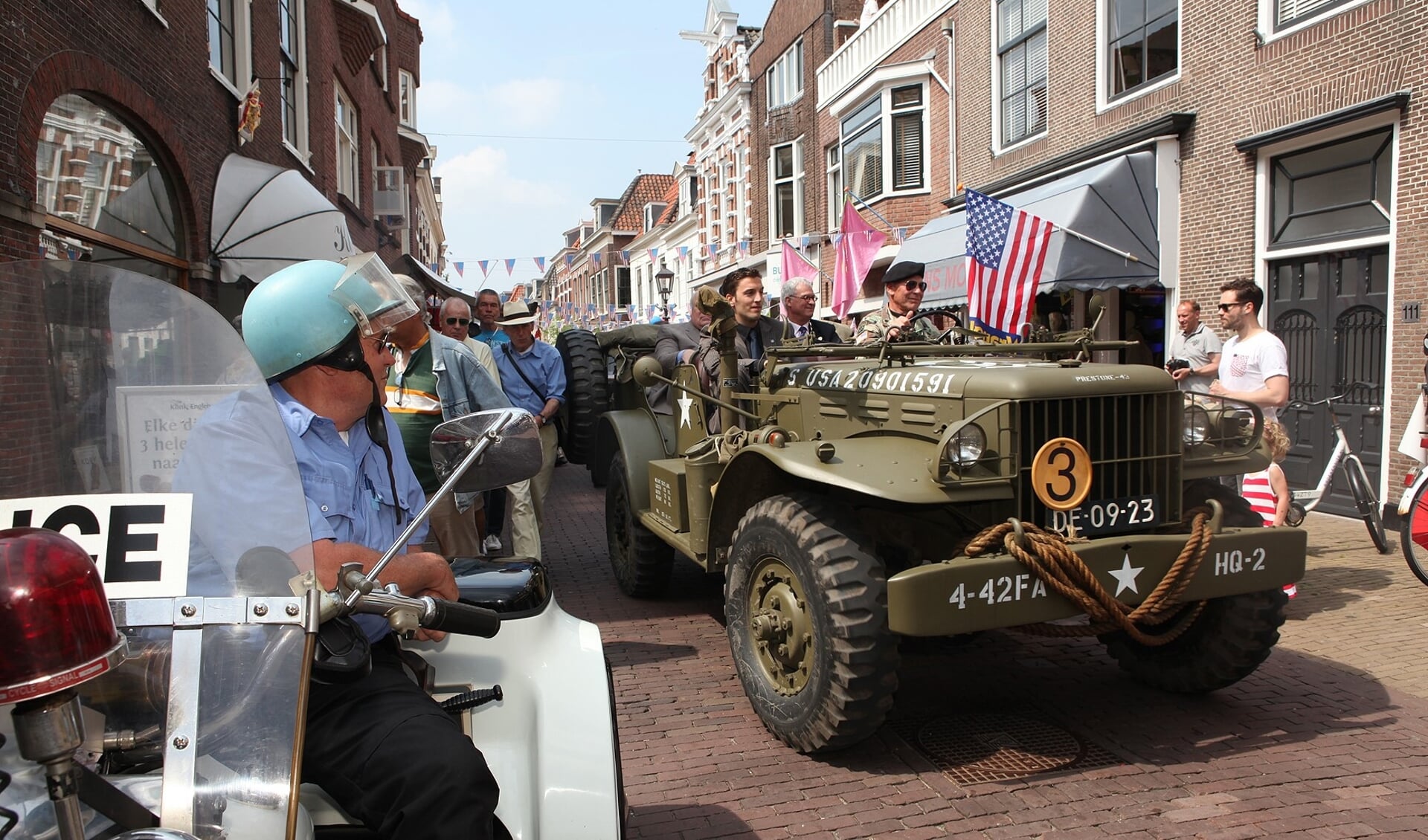 Amerikaanse dag in de Herenstraat in Voorburg (archieffoto: PR werkgroep Temecula/Paul Rüpp).