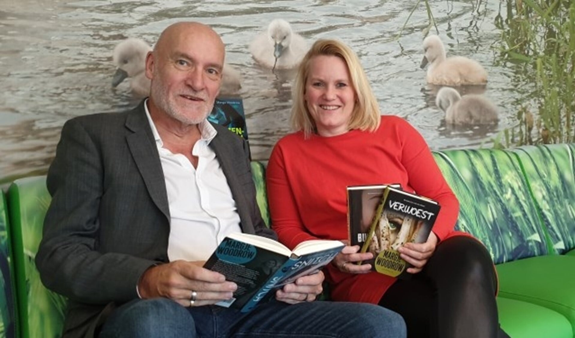 Jan Brouwer en Madelon van Mersbergen gebruiken het Thrillerfestival om de talenten van hun leerlingen verder te ontwikkelen. Foto: Robbert Roos