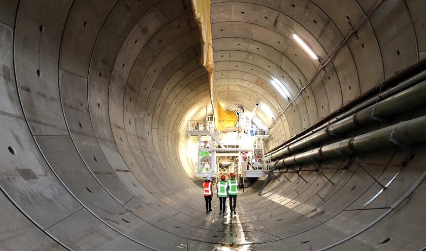 Het eerste stuk van de tunnelschacht waardoor de Rijnlandroute in de toekomst komt te lopen (foto: pr).