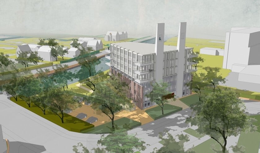 Het plan gaat uit van het 'optoppen' van het hoofdgebouw. Ter plekke wordt een zeslaags appartementengebouw gerealiseerd.