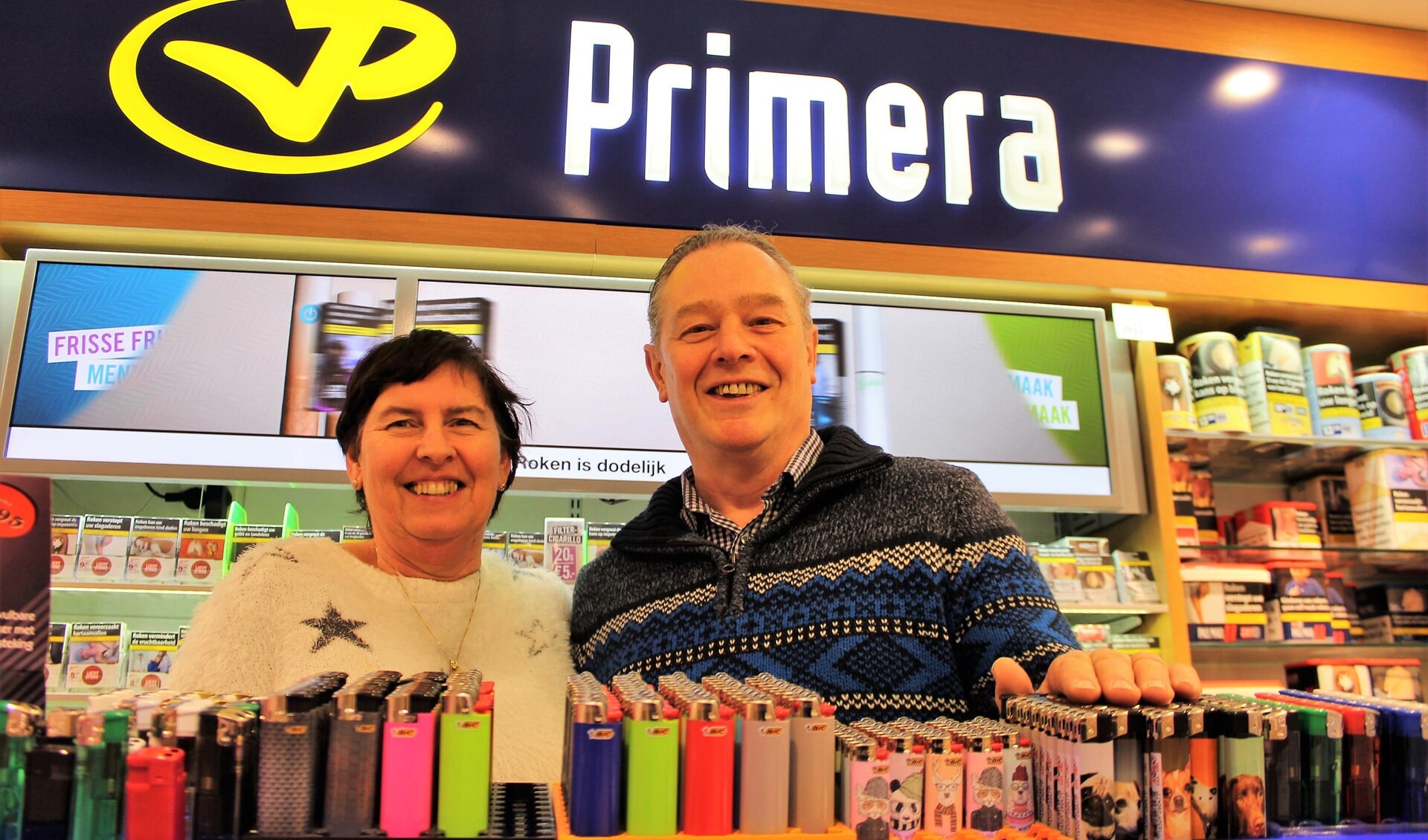 Miranda en Lamber de Koning. Over anderhalve week nemen zij afscheid en verandert de naam van hun winkel van Primera de Koning in Primera Damlaan (foto: DJ).