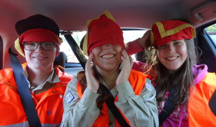 Spotdropping: scouts die geblinddoekt en met de auto op verschillende plekken worden gedropt. Foto: pr