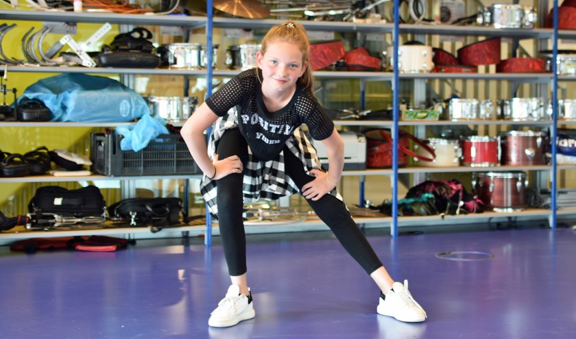 De 11-jarige Fiene Freriks heeft een dansworkshop gegeven: 'Ik hou van alle soorten dans'. Foto: Renate Mamber