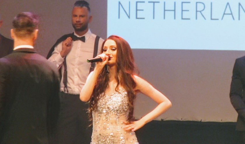 Miisz Gracie uit Zoetermeer tijdens de finale show van Mister International The Netherlands. Foto: pr