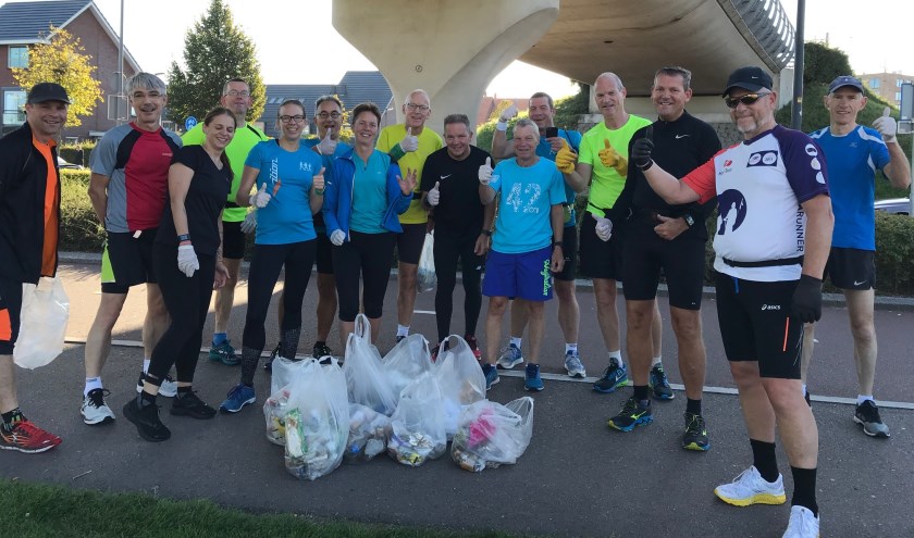 De oogst van loopgroep 5/6 van Ilion na 10 km ploggen. Foto: Nanon Klok