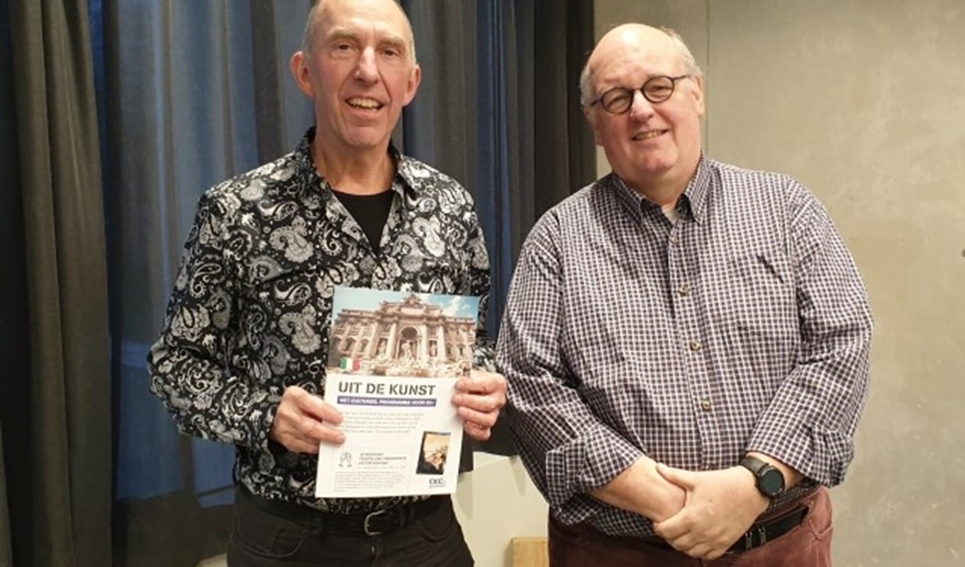 Joep Annegarn (l) en Hans Hensen kijken erg uit naar de presentatie van het nieuwe programma voor en door senioren bij CKC & partners. Foto: Robbert Roos