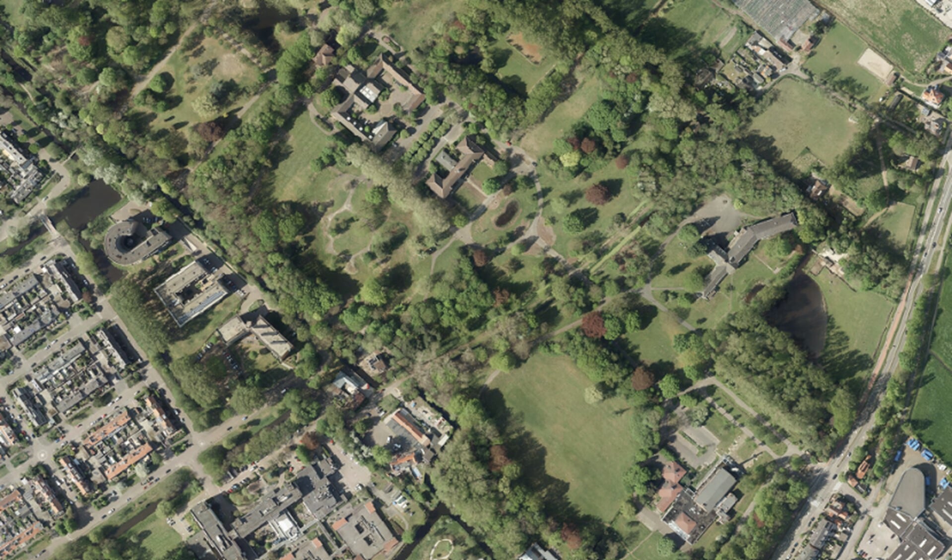 Het Schakenbosch-terrein vanuit de lucht (foto: gemeente LV).