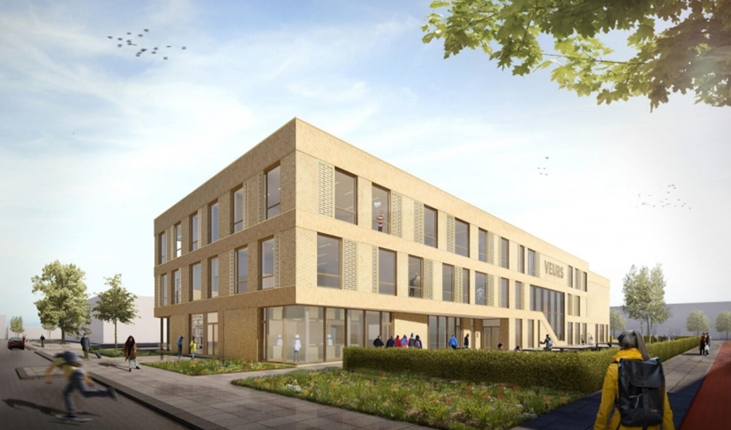 Impressie van het nieuwe schoolgebouw (Afbeelding: Atelier Pro Architekten).