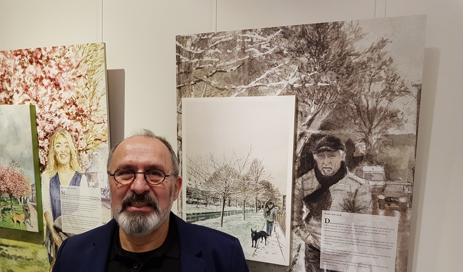 Jon Meibergen voor zijn kunstwerken in Museum Swaensteyn