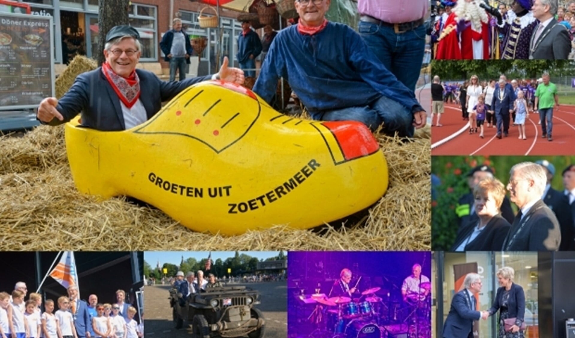 Collage van burgemeester Aptroot in Zoetermeer. Foto