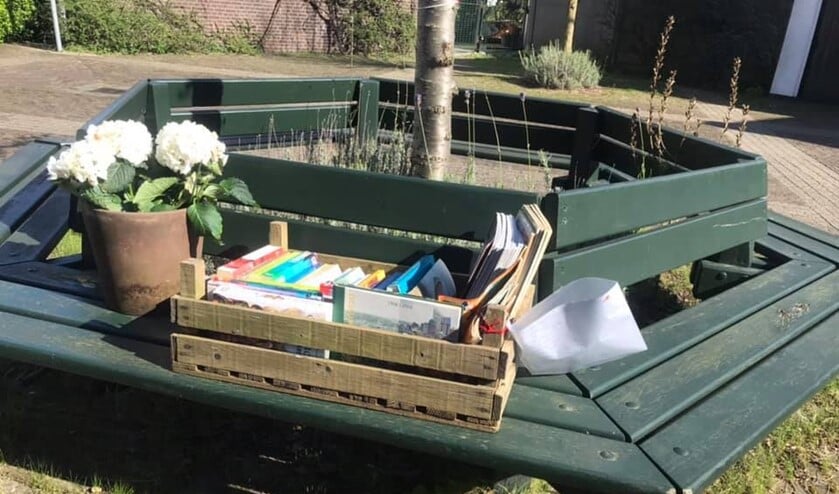 Een plant om de kamer op te fleuren en een kistje met boeken en puzzels om de tijd door te komen.