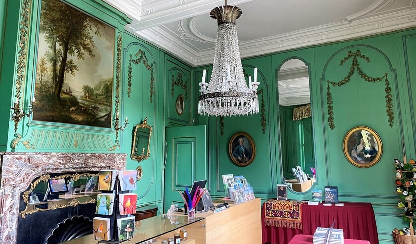 De Groene Salon in Kasteel Duivenvoorde. Vanaf 1 juni is het kasteel weer geopend voor publiek en zijn er weer rondleidingen (foto: pr).