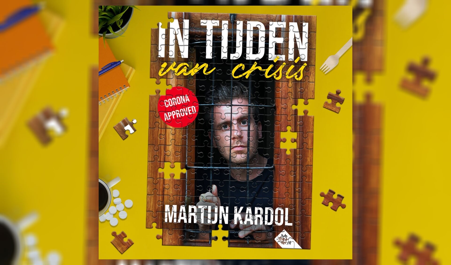 ‘In Tijden van Crisis’ is een voorstelling van Martijn Kardol, speciaal gemaakt voor de donkere zomermaanden tijdens de Coronapandemie. 