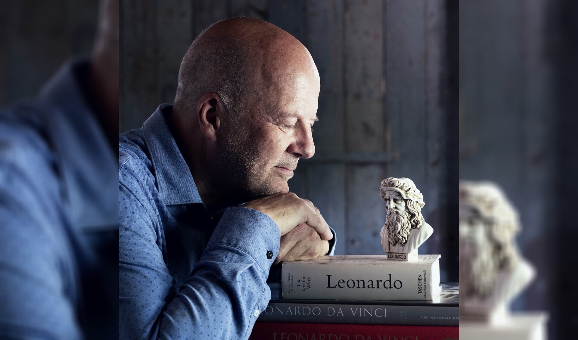 Diederik van Vleuten verzorgt in 'De aanbidding der Wijzen' een theaterportret van Leonardo?Da?Vinci?(foto: Johan Witteman Driehuizen).