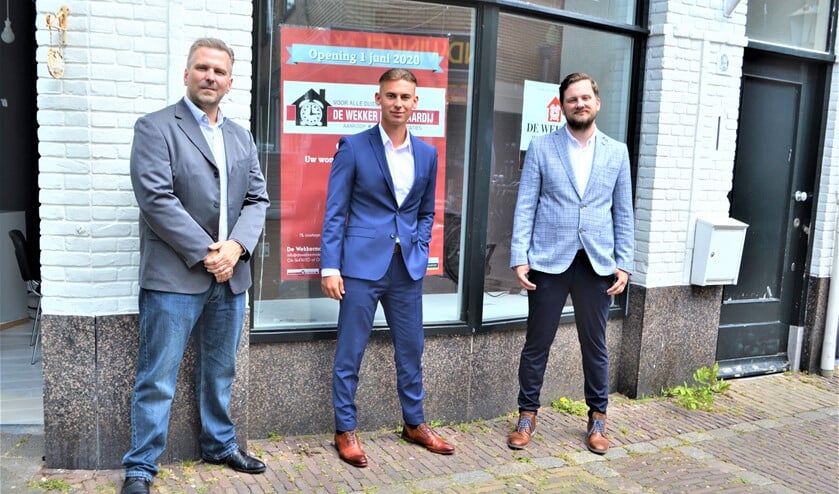 Jeroen Oudshoorn, Dennis van Batum en Bas Holverda van De Wekker Makelaardij.