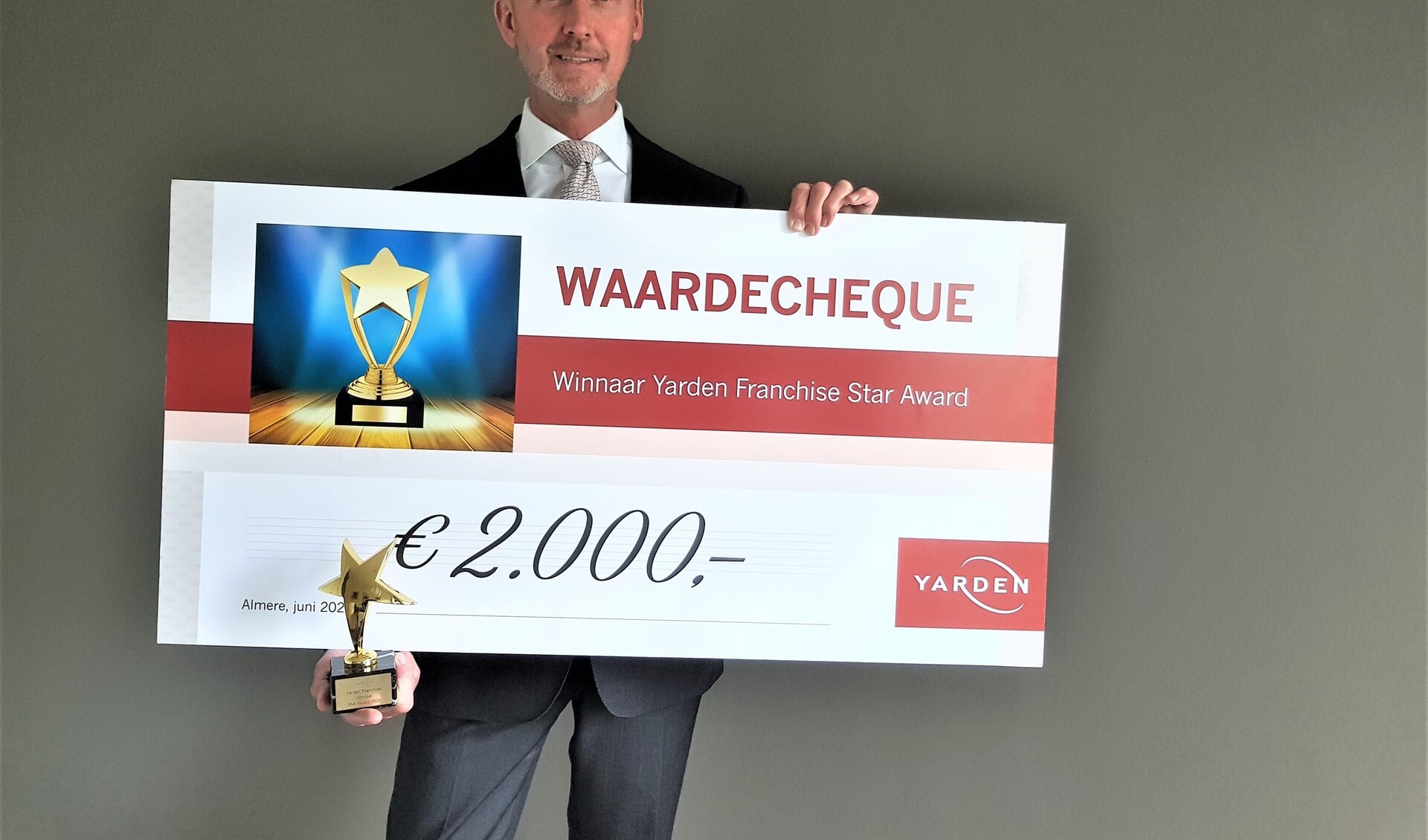 John Heskes heeft de Star Award 2020 van uitvaartorganisatie Yarden in de wacht gesleept (foto: pr).