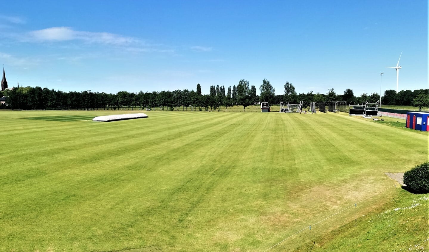 Dankzij fantastisch werk van de groundstaff ligt het cricketveld er geweldig bij, dus VCC is er helemaal klaar voor (foto: pr).