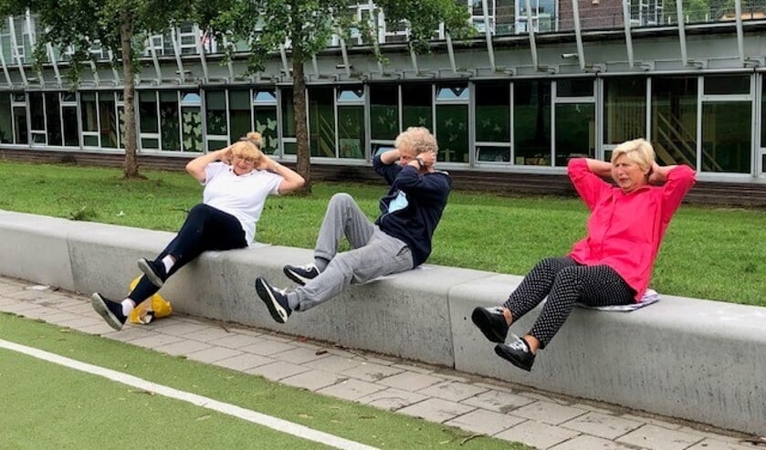 De Vitality Leidschendam traint op maandag en donderdag van 09-00 -10.00 uur op de Krajicek Playground in Park Prinsenhof (foto: pr).