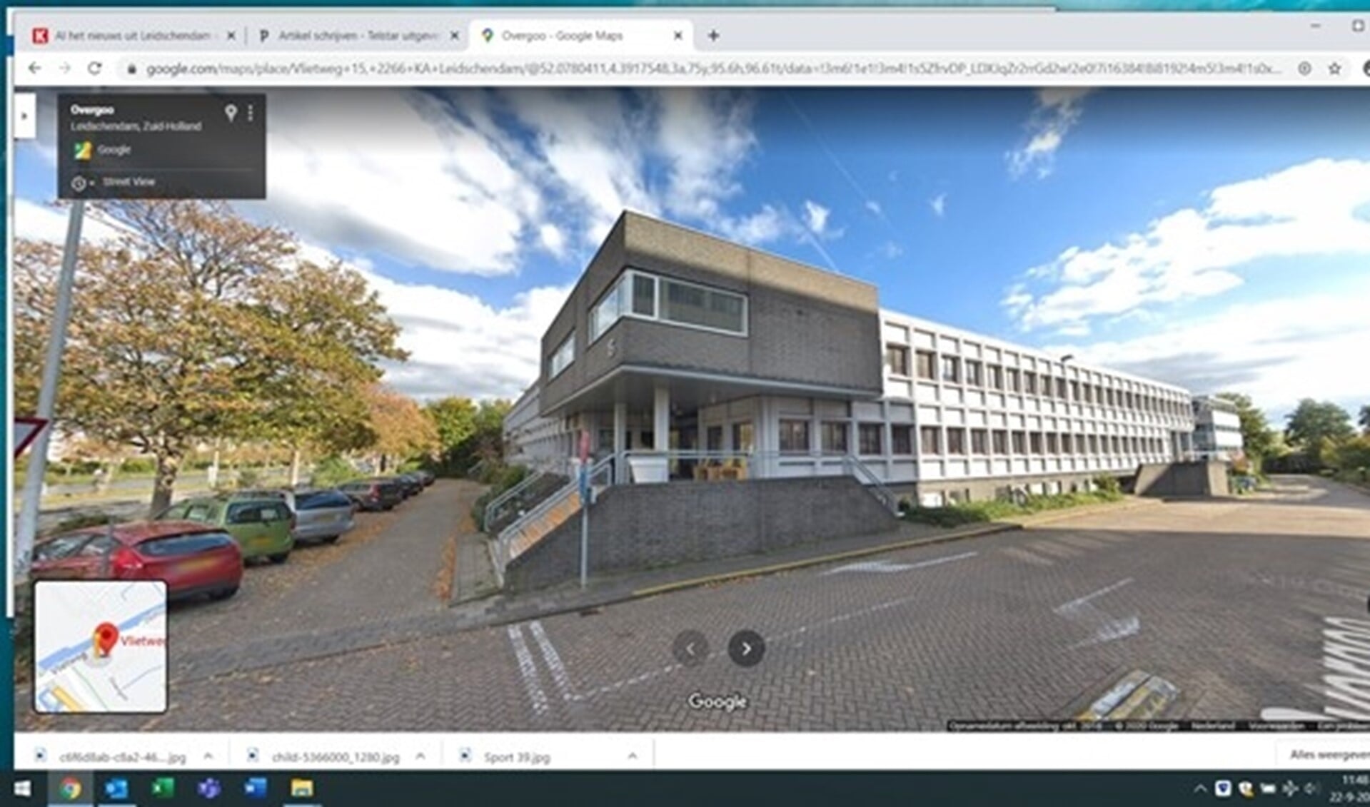 Het gebouw Vlietweg 15 waar voorheen het Nationaal Bureau voor Toerisme gevestigd was (foto: Google Streetview).