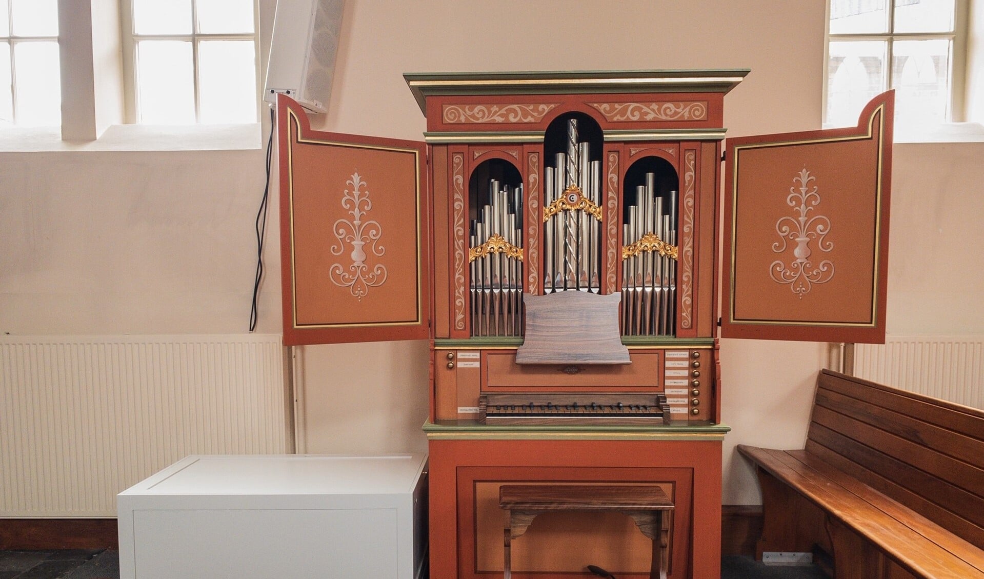 Het bijzondere unieke en mobiele orgel van het Castello Consort (foto: pr CC).