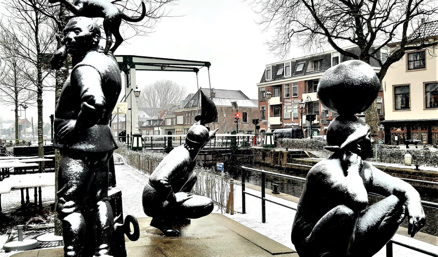 Winter op het Damplein in Leidschendam (foto: Linda Steentjes).